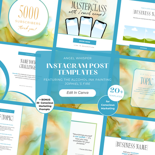 Angel Whisper Conscious Instagram Post Templates - Fire 001 - Jophiel's Fire